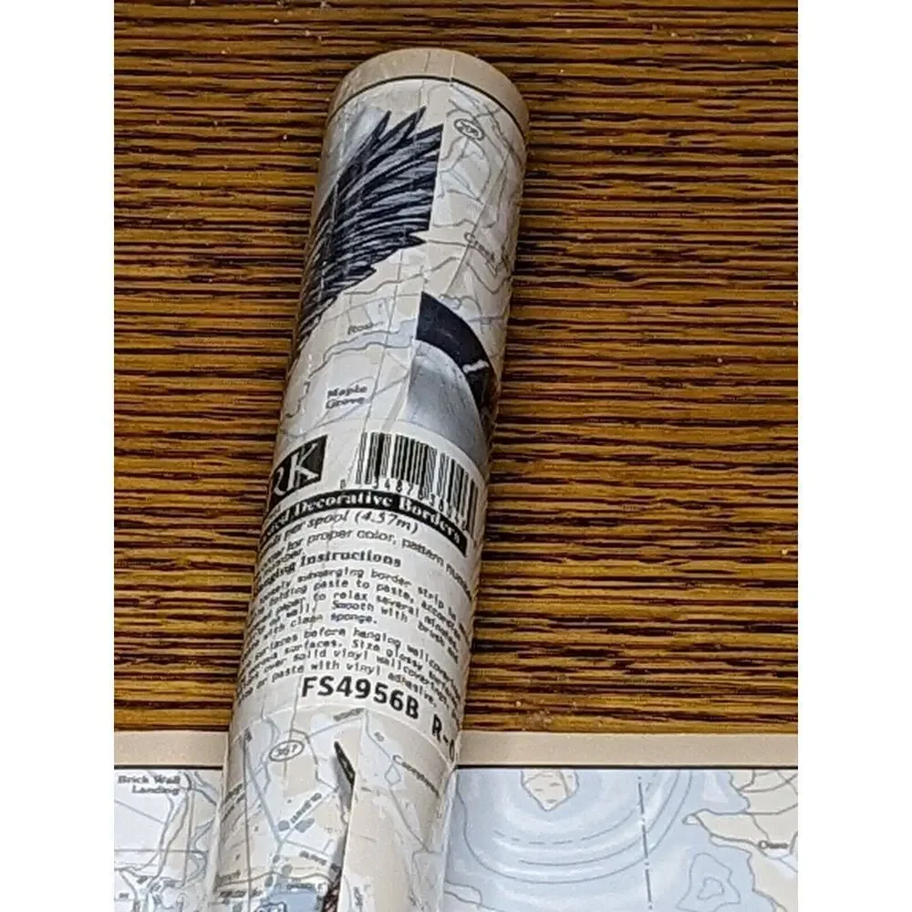 York Wallpaper Border NEW Prepasted Moose Bear Duck Fish Map 2 Rolls/5 Yards Ea